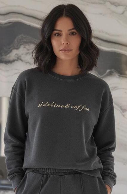 Embroidered Game Day Mom Sweatshirt | Comfort Colors Crewneck