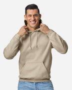 Gildan 18500 hoodie on model – Sand