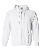 Gildan 18600 full-zip hoodie – White