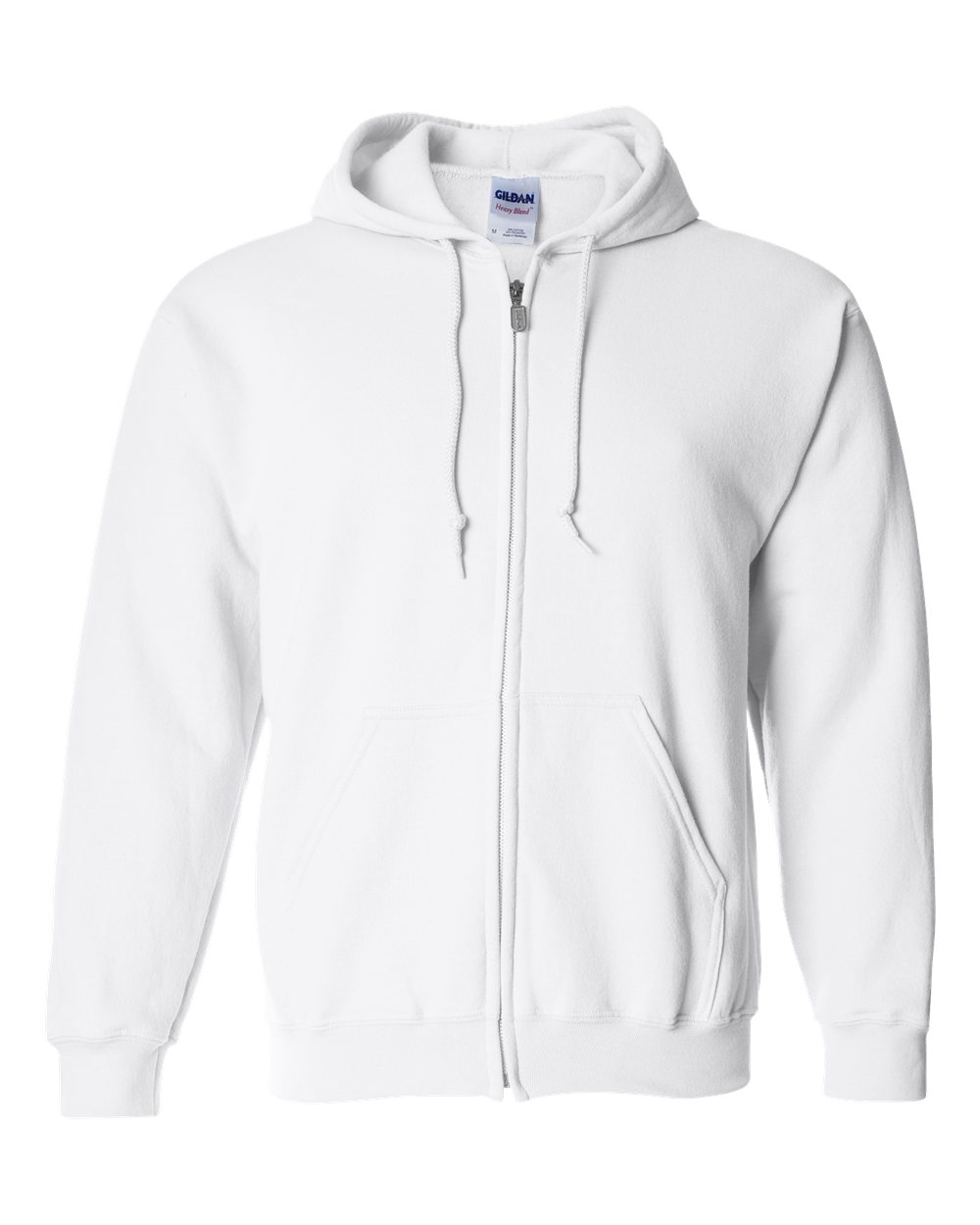 Gildan 18600 full-zip hoodie – White