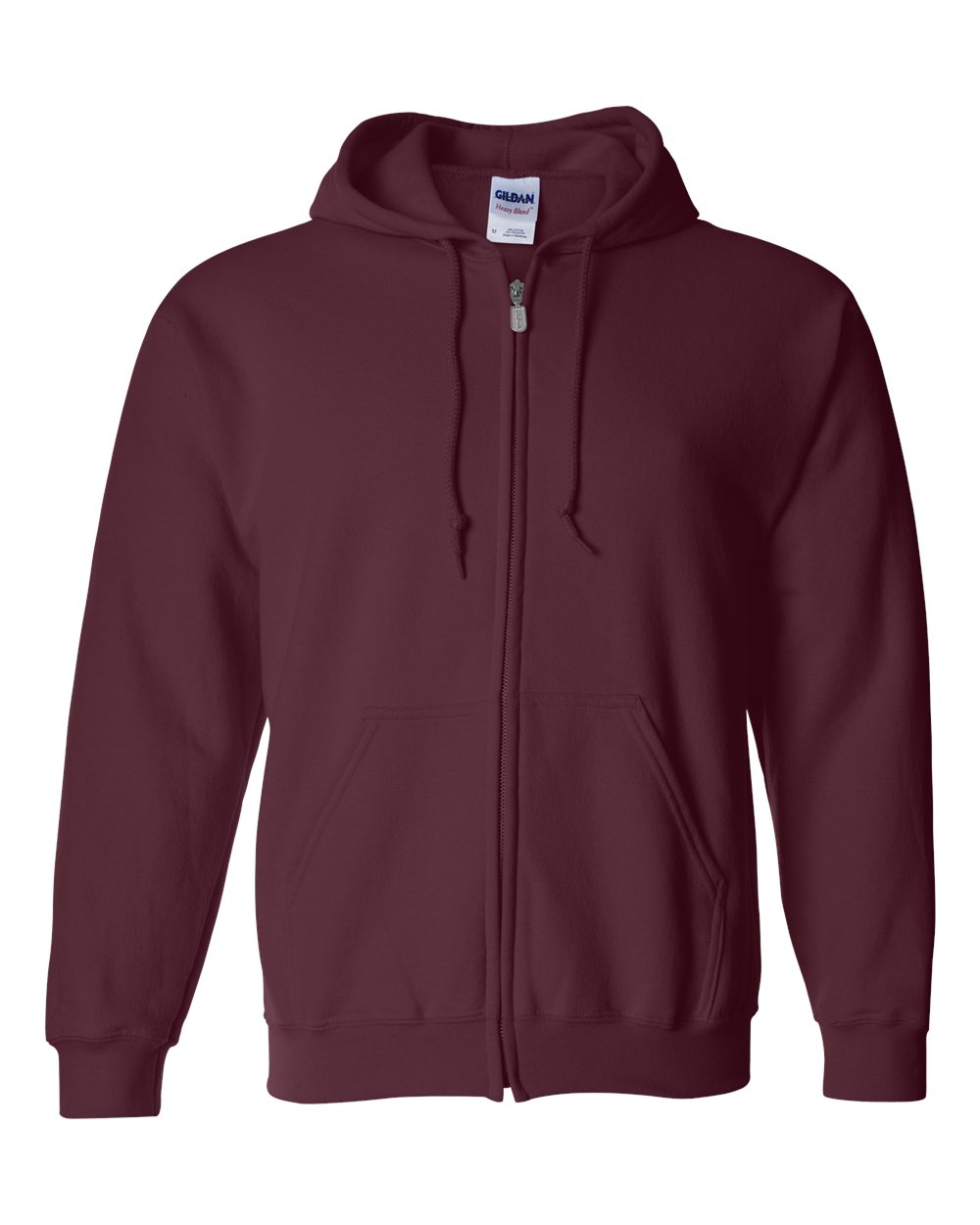 Gildan 18600 full-zip hoodie – Maroon