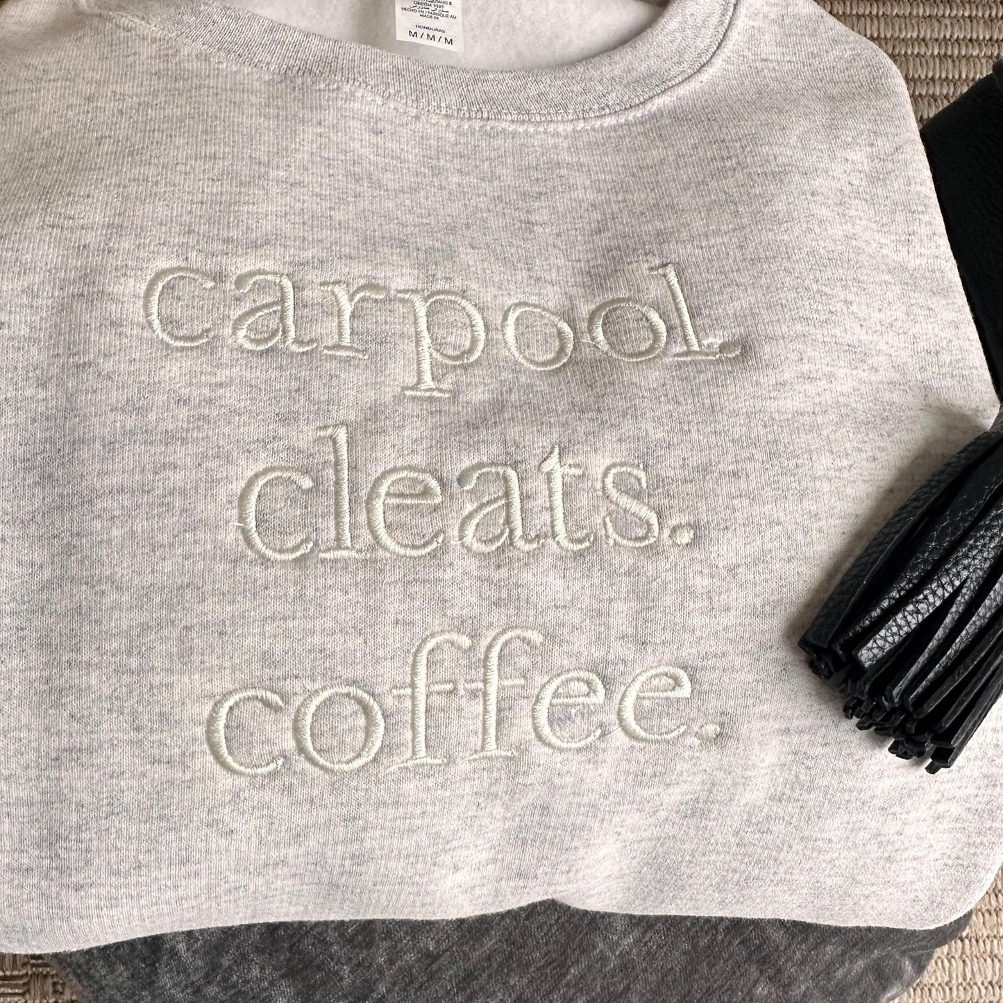 Soccer Mom Sweatshirt, Carpool Cleats Coffee, Sports Mom Crewneck