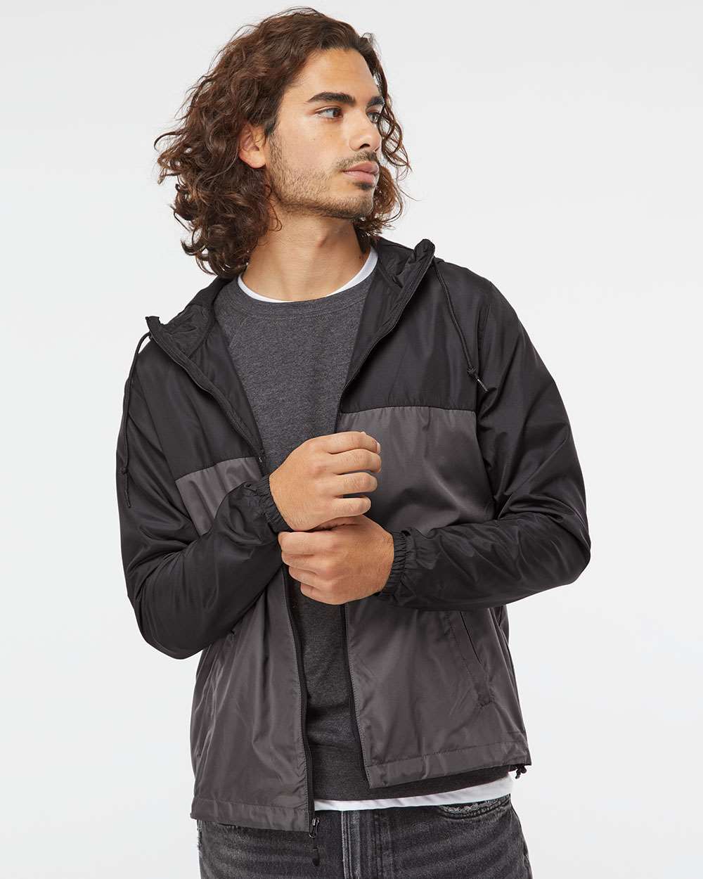 Independent EXP54LWZ windbreaker – Black/Graphite