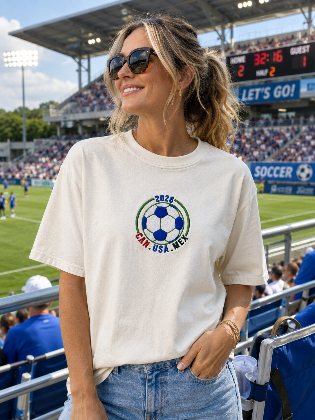 World Cup 2026 Embroidered Soccer Tee | CAN.USA.MEX