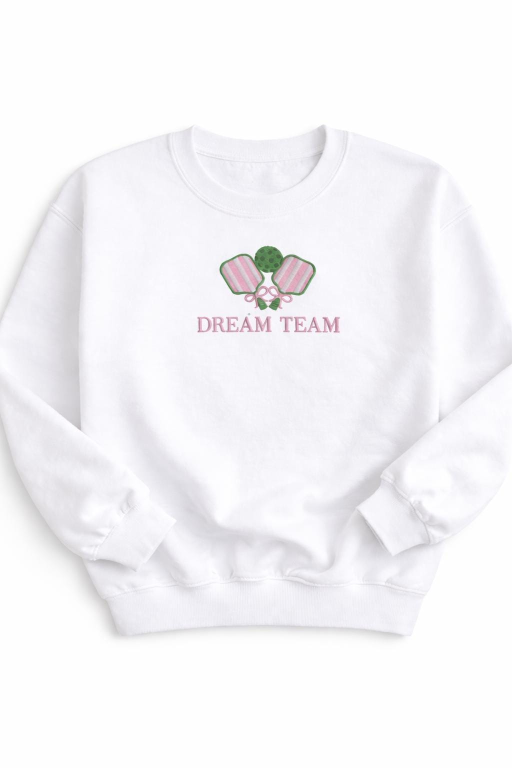 Custom Pickleball Sweatshirt Embroidered Pickle Paddle Ball Team Dream Shirt Preppy Pickleball Gift