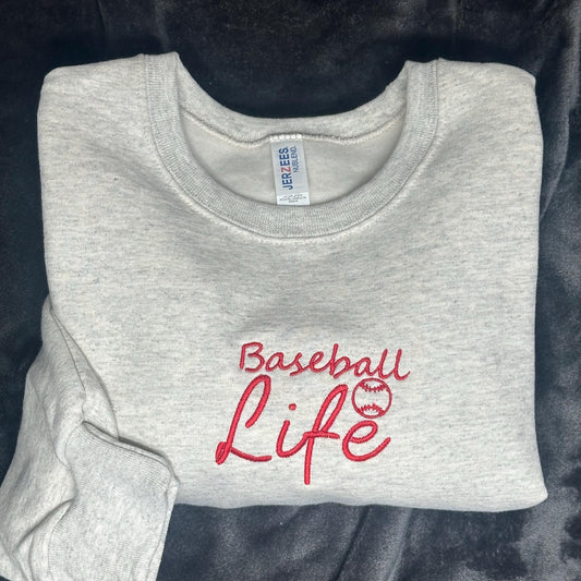 Baseball Mom Sweatshirt, Game Day Baseball Shirt Embroidered Sports Mom Crewneck  Sports Mom Gift