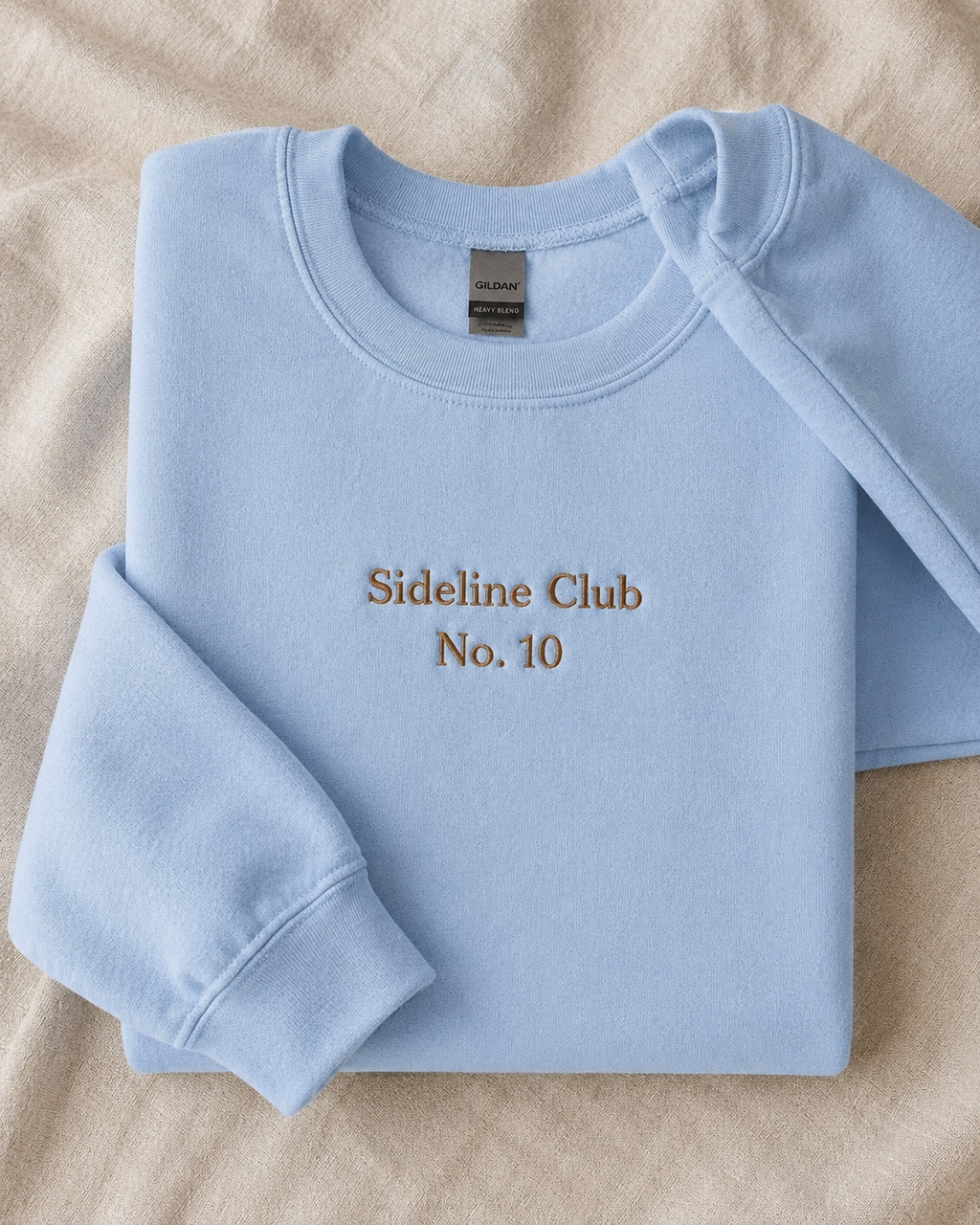 Sideline Club No. 10 Personalized Embroidered Crewneck Sweatshirt