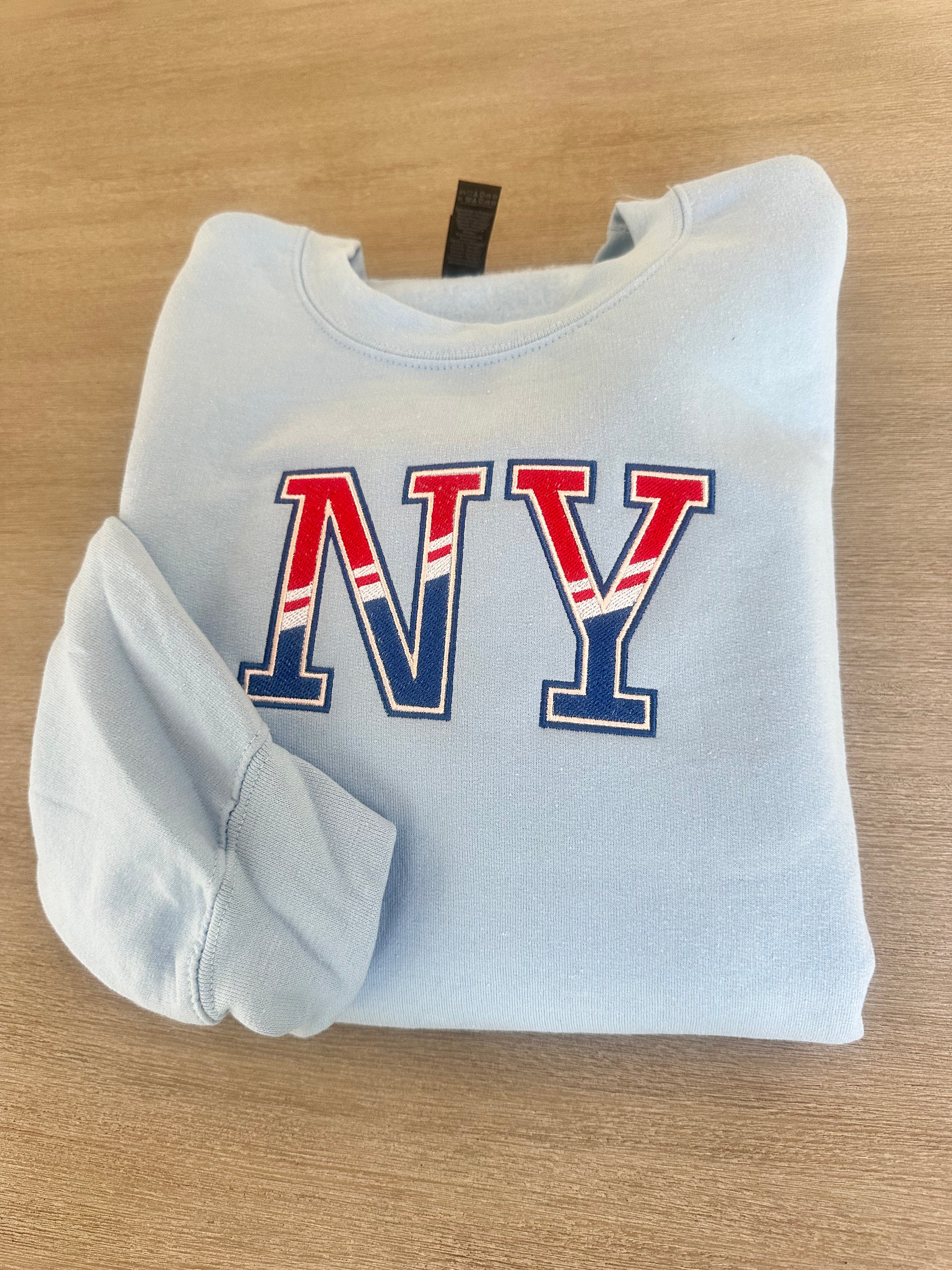 NY Retro Embroidered Crewneck Sweatshirt