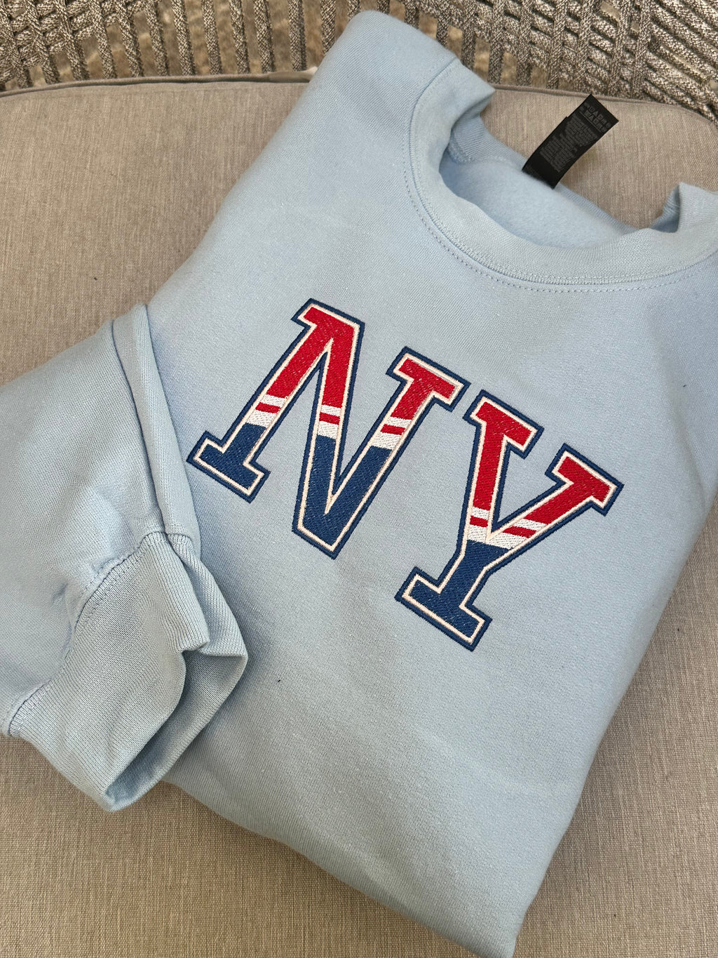 NY Retro Embroidered Crewneck Sweatshirt