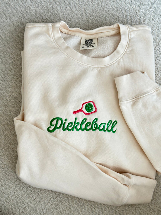 Pickleball Embroidered Sweatshirt