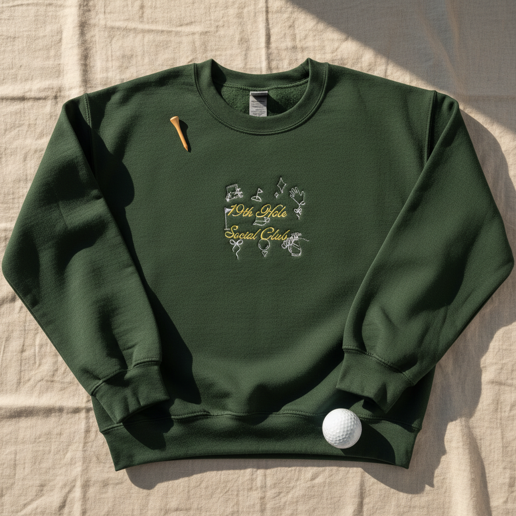 19th Hole Social Club Embroidered Sweatshirt