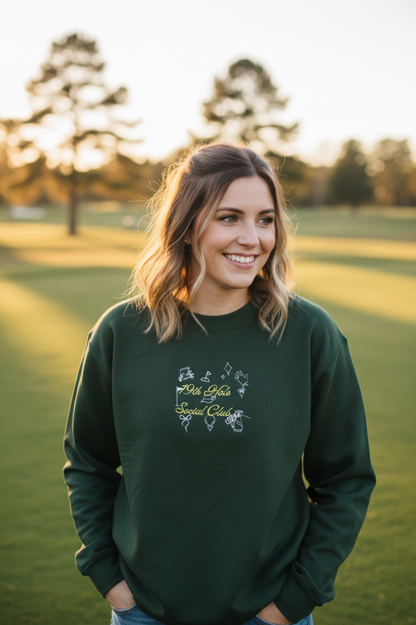 19th Hole Social Club Embroidered Sweatshirt