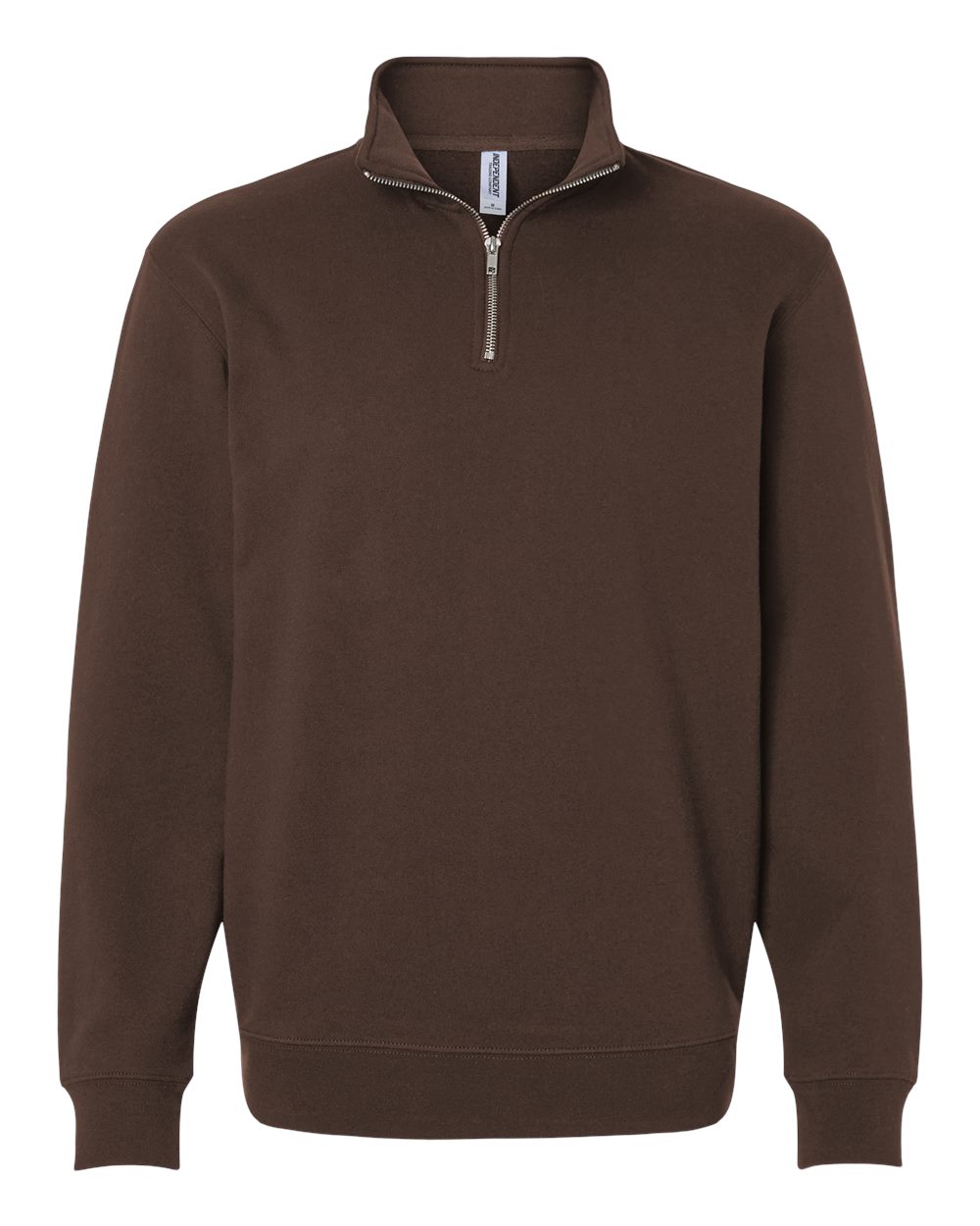 Quarter-zip pullover – Brown