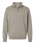 Quarter-zip pullover – Cement