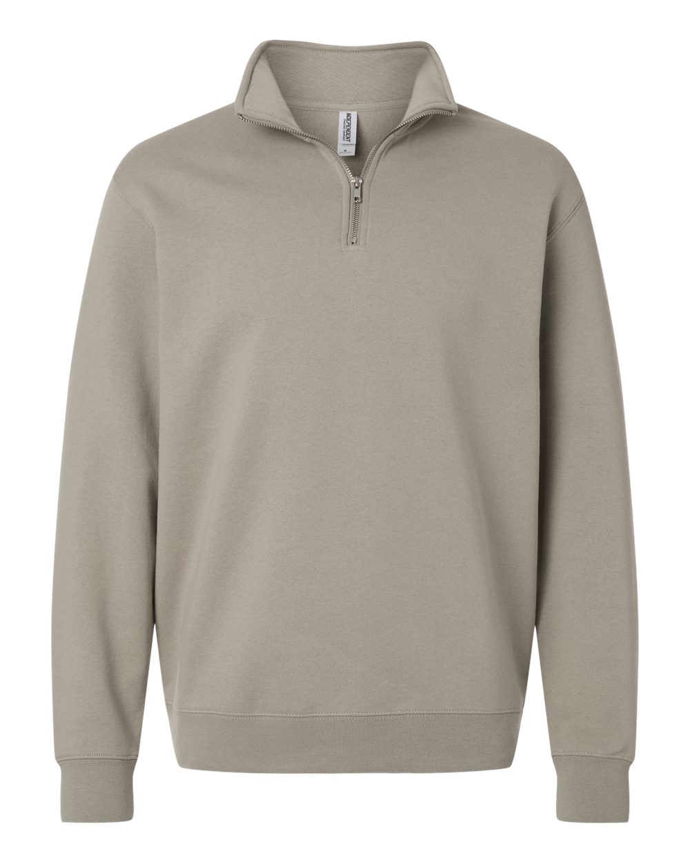 Quarter-zip pullover – Cement