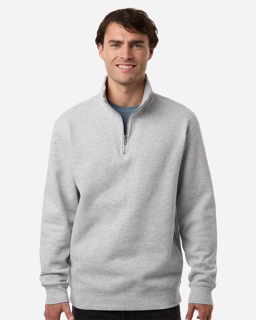 Quarter-zip pullover – Grey Heather