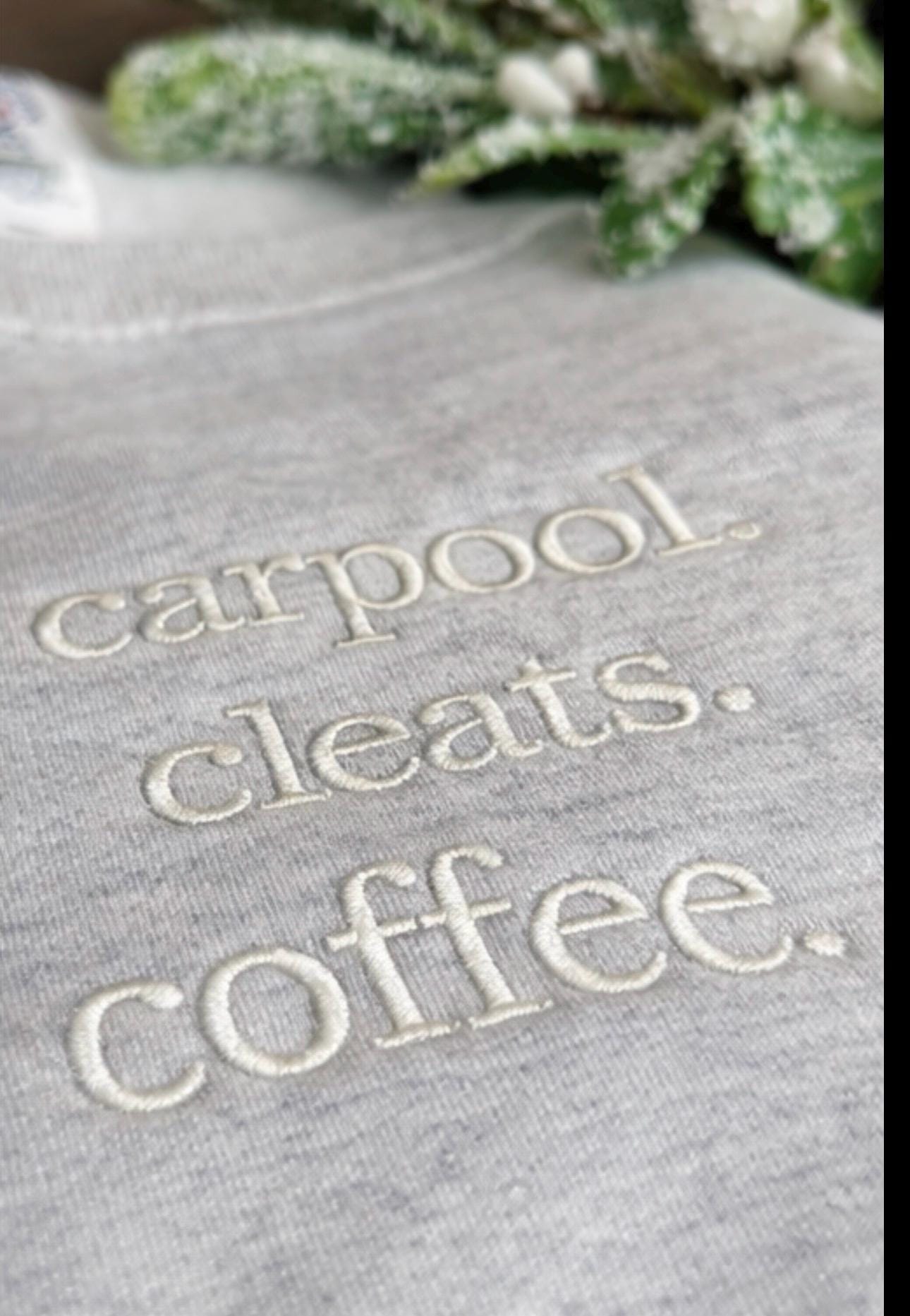 Soccer Mom Sweatshirt, Carpool Cleats Coffee, Sports Mom Crewneck