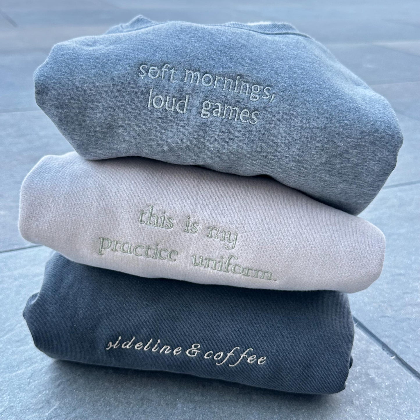 Embroidered Game Day Mom Sweatshirt | Comfort Colors Crewneck