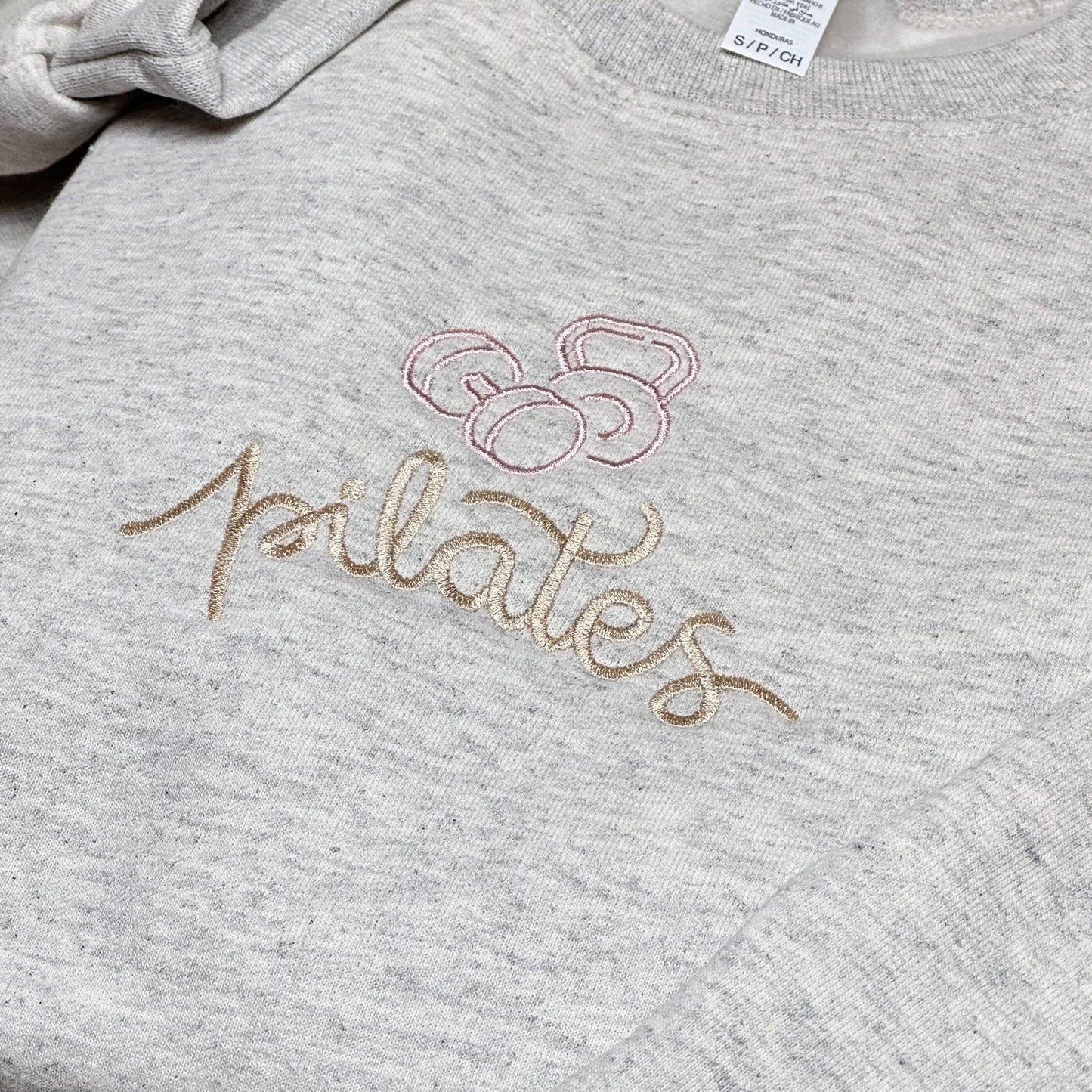 Pilates Sweatshirt Women, Embroidered Pilates Crewneck, Minimalist Fitness Sweater, Pilates Lover Gift, Gym Girl Aesthetic