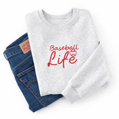 Baseball Mom Sweatshirt, Game Day Baseball Shirt Embroidered Sports Mom Crewneck  Sports Mom Gift