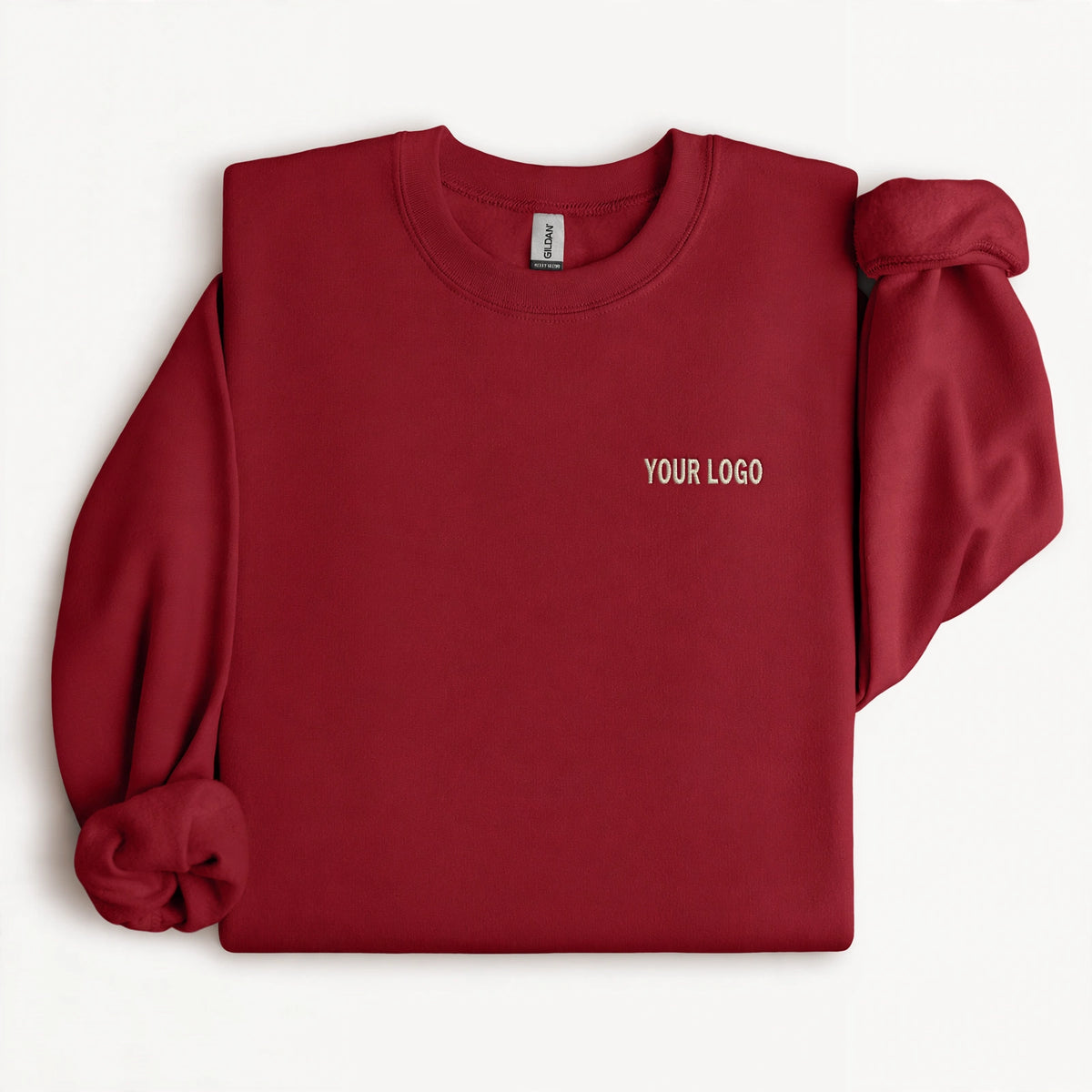 Custom embroidered Gildan Softstyle crewneck sweatshirt