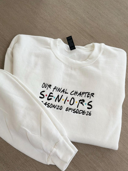 Class of 2026 Senior Sweatshirt Embroidered Senior Graduation Gift Shirt Friends High School Grad
