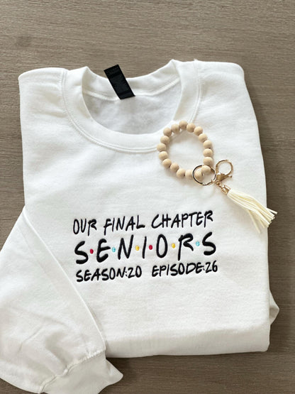 Class of 2026 Senior Sweatshirt Embroidered Senior Graduation Gift Shirt Friends High School Grad