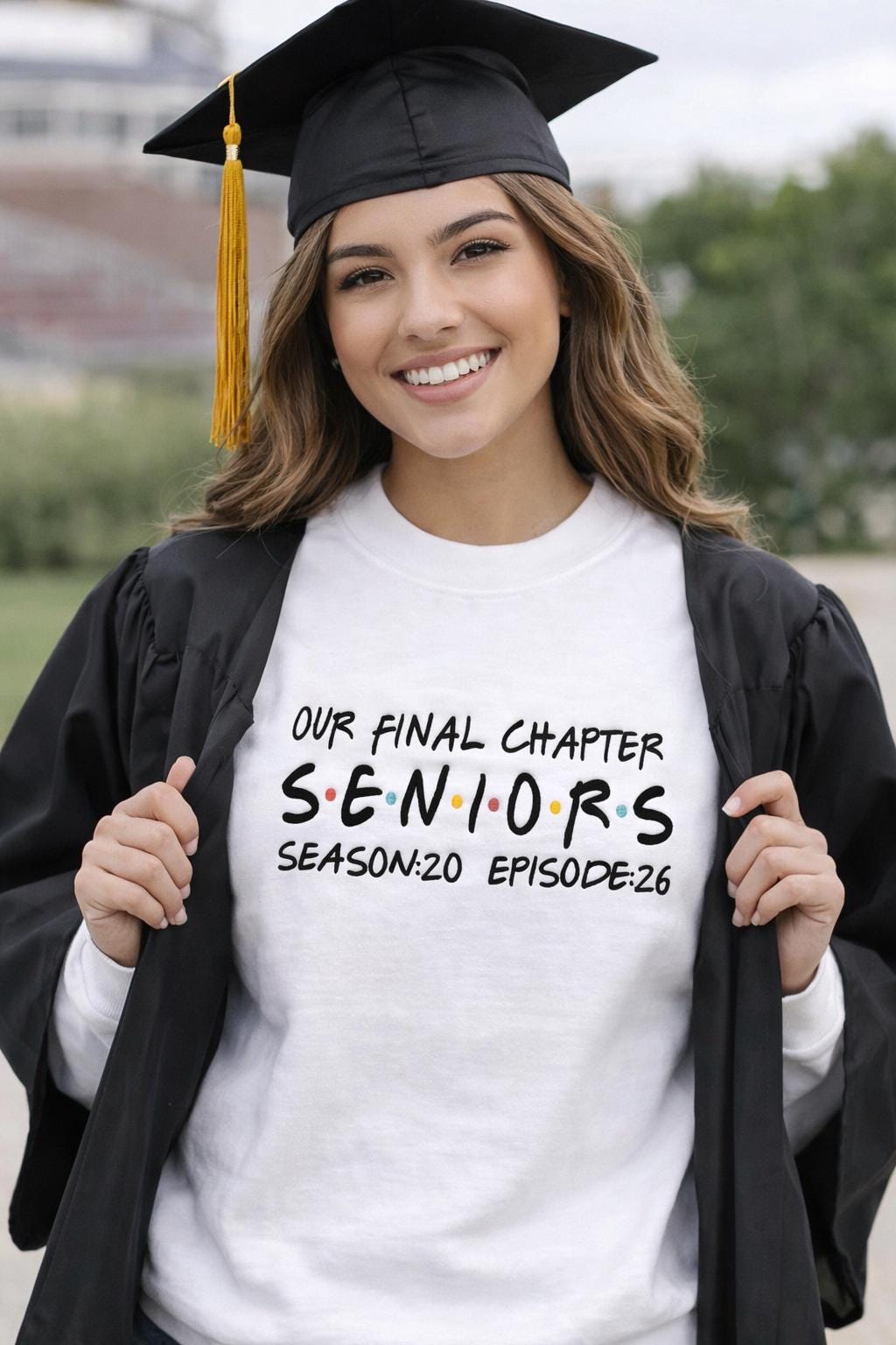 Class of 2026 Senior Sweatshirt Embroidered Senior Graduation Gift Shirt Friends High School Grad