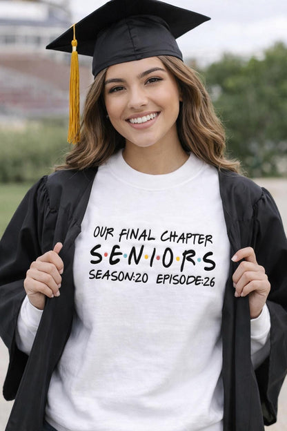 Class of 2026 Senior Sweatshirt Embroidered Senior Graduation Gift Shirt Friends High School Grad