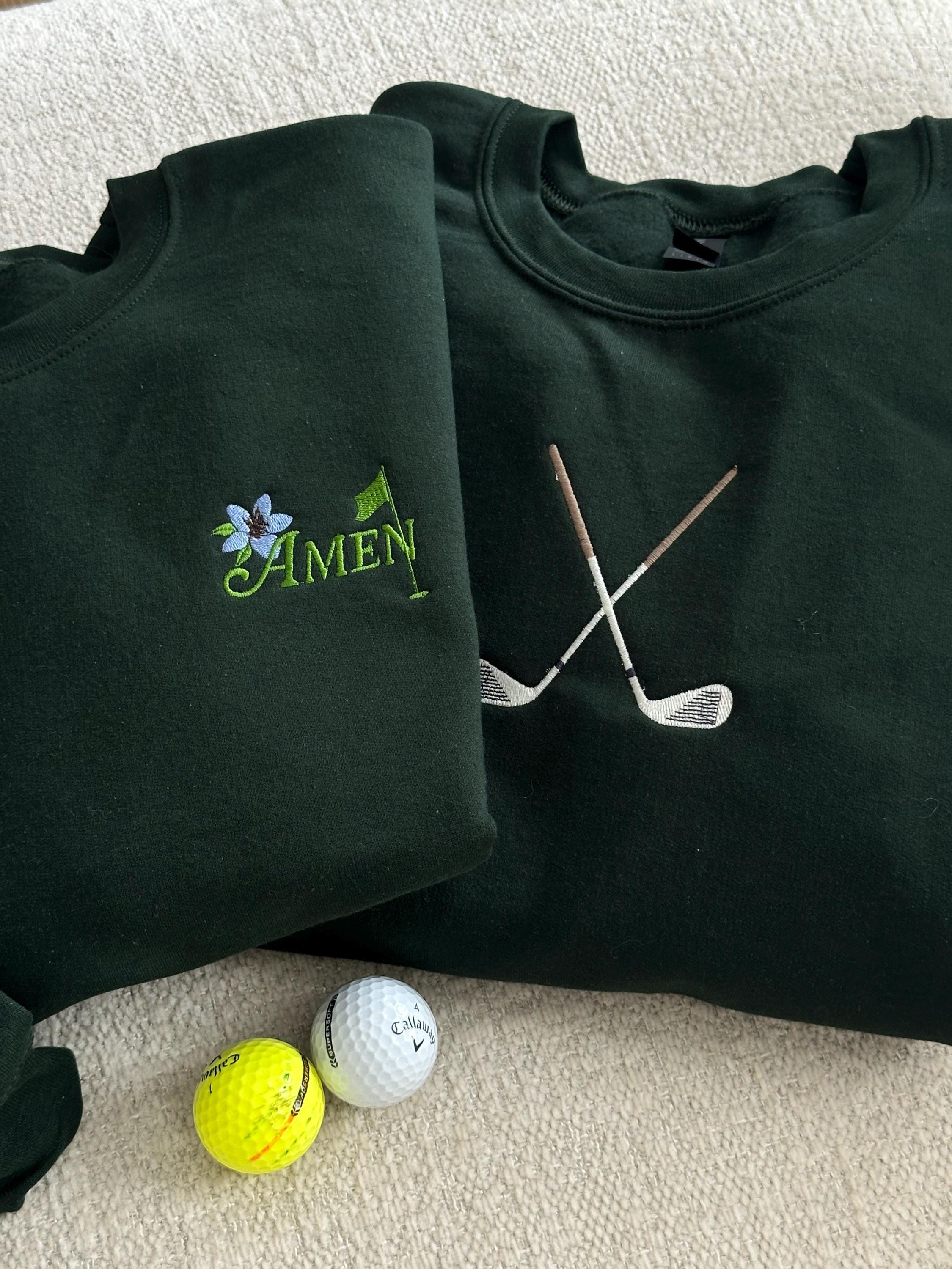 Masters Golf Sweatshirt Embroidered, Tournament Golfing Season Crewneck Golf gifts , Minimalist Golf Shirt