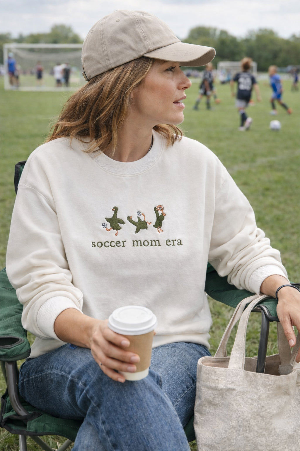 Soccer Mom Era Embroidered Sweatshirt - Lifestyle